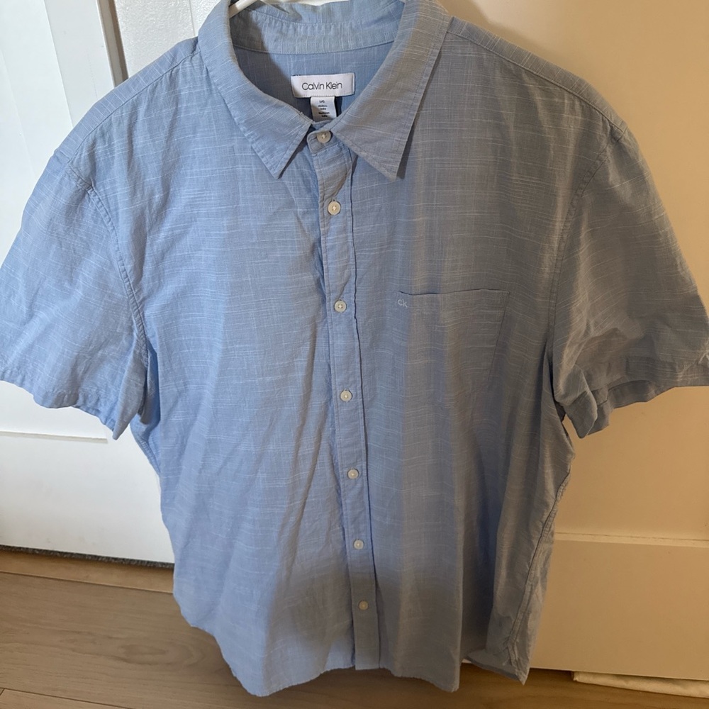 Calvin Klein Light Blue Casual Button Down Shirt